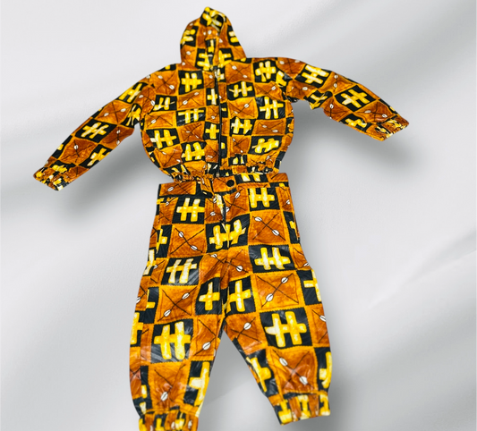 Two-piece African boys and girls suit 2 to 3 yrs