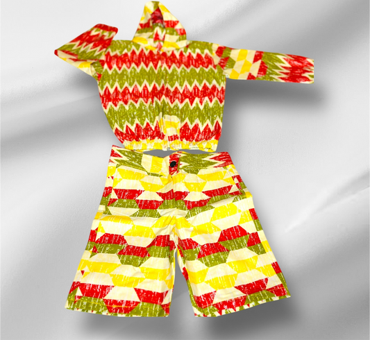 Shot African pants suit boy and girl age 1 to two years style homeboy.