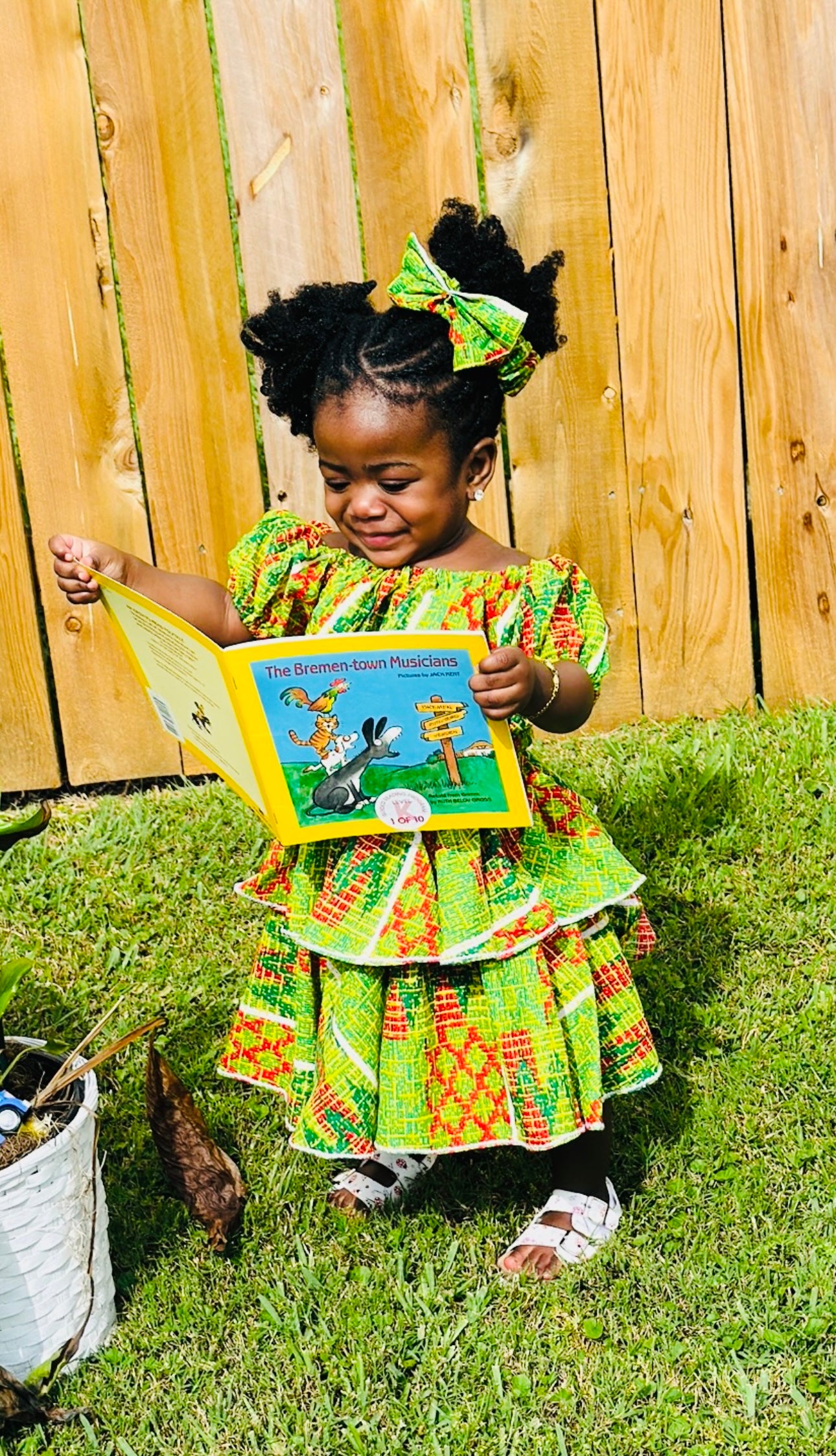 Three-piece African Mini girl outfits for wedding, birthdays, church any occasions.