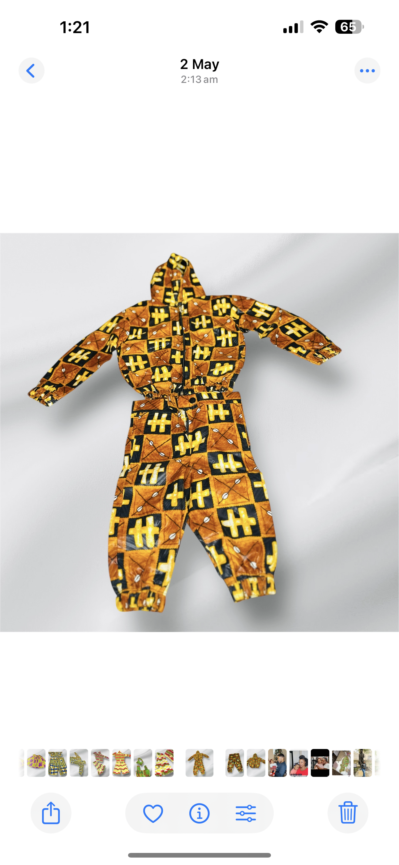 Two-piece African boys and girls suit 2 to 3 yrs