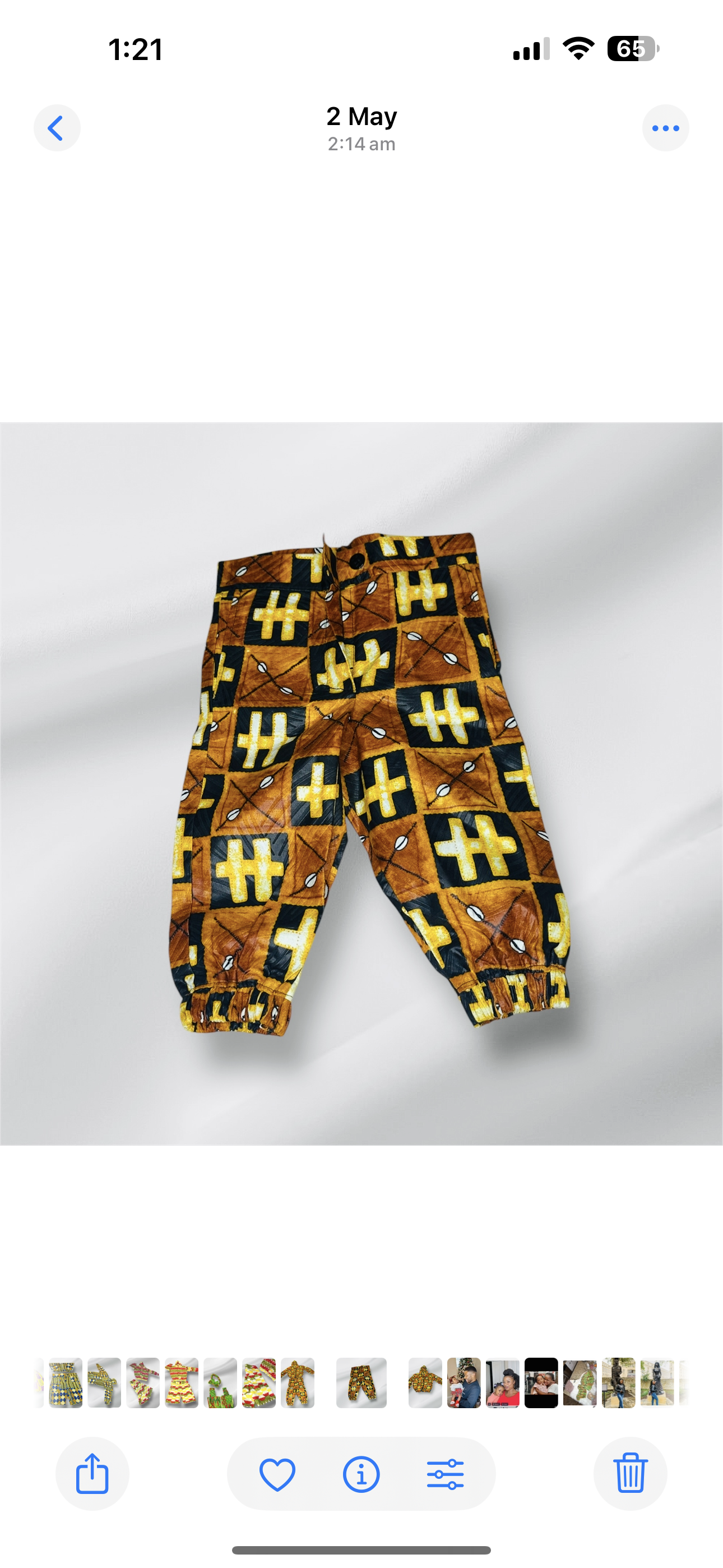 Two-piece African boys and girls suit 2 to 3 yrs