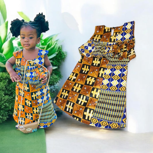 Sleeveless Summer Dress African entire for 14 to 24 months.