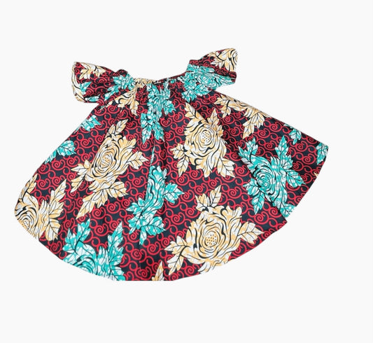 Mini girl summer dress one to three years.